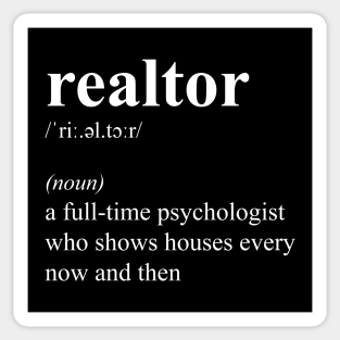 Realtor Real Estate Agent Funny Job Definition Sticker